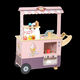 
Playhouse wooden concession candy car shopping baby automatic ice cream vending machine toy mobile ice cream car ice cream car blue