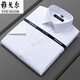
Yager flagship official store short-sleeved shirt for men middle-aged high-end casual business career without ironing pocket white shirt breathable DX6623 [fine blue and white stripes] 38 [Suggested 100-120Jin [Jin equals 0.5 kg]]