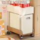 Under-the-desk storage rack, office work station bag storage artifact, removable floor-standing bookshelf, drawer-type trolley storage rack, two-layer compartment, wheeled version