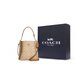 Coach (Coach) Molliebucket22 Klassische altmodische Snap-Close-Leinwand mit Leder-Eimer-Bag-Umhängetasche kleines Frauen-Basispaket (Bag + Dust Bag)