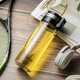 Copa de vidrio de una sola capa de Heenoor para hombres y mujeres anillo de elevación de gran capacidad portátil al aire libre para fugas de té resistentes al calor de té de té de té burbujas Anillo de elevación Filtro portátil 695ml