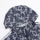 361 Frauenkleidung 2025 Sommer Neue Kapuzenkordelqualität gedruckter einzelner Trenchcoat Lose Casual Sports Jacke Luogan Grey XS