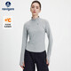 Navikel Italian small sailing women's half-open collar long-sleeved T-shirt slim and warm base skin clothing 2335045501 Gray M