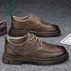 Pecker Chaussures masculines Autumn British Business Formal Wear Chaussures en cuir décontracté pour hommes Géromage Black se marie