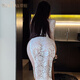 
Man Yan gift condom sexy underwear sexy large-scale secretary pajamas seduction uniform suit qqny women 9766 official website white [lace slit long skirt] one size [suggested weight 80-120 Jin [Jin equals 0.5 kg]]