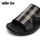 Walker Shop凉鞋男2025新款拖鞋男士凉拖鞋外穿夏季沙滩鞋潮流一字拖防滑拖鞋 黑色 41