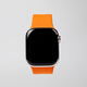 Apple/Apple Watch Serie 9 Smart Watch GPS+ Cellular Modell 41mm Silber Edelstahl Hülle Hermes Orange Sportsgurt mrqe3ch/a