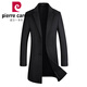 Pierre CARDIN woolen coat men's slim mid-length winter new windbreaker men's thick wool nie men's jacket gray (without cotton) M 170