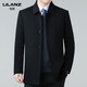 Lilan 2025 new double-sided cashmere jacket medium men's business casual lapel woolen coat dad wear black M 170 size (recommended 105-125 Jin Jin equals 0.5 kg)