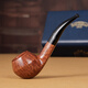 Savinelli Importierte handgefertigte Heather Pipe Traditionelle 673 Kollektion, großes Geschenk mit massivem Holz gekrümmtem Rohr Männer [10 Jahre Sammlung, Signature 673 Typ 3mm Rue]
