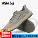 Walker Shop休闲鞋男2025夏季新款透气软底潮流帆布鞋欧洲站时尚松紧带男鞋 浅绿色 40 【皮鞋码】