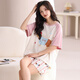 Langsha [cadeau chinois de la Saint-Valentin] Couple de pyjamas pour femmes Coton Pure d'été 2025 Nouveau court métrage de manches courtes Men's Men's Cartoon 844 Men L