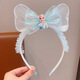XPEL children's luminous mesh headband girl Princess Elsa birthday headdress girl super fairy hair accessories baby headband hairpin blue Princess Elsa luminous headband 1 pack 1 pc