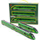 Hochgeschwindigkeits-Schienenspielzeug Hulk Simulation CR200J Hochgeschwindigkeits-Schiene-Modell Kinderzug Toy Boy Geschenkbedienungskontrollauto Fernbedienung Fuxing Grün 3 Abschnitte + Rundstrecke Kombination USB-Lade-/Legierungskörper