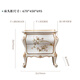 Dingbai French Palace Massive Holz Nachttisch Villa Großer Flachniveau Master-Bett Lounge Locker European Handgeschnitzte Nachttisch Off-White-Nachttisch [670*450*695 mm]