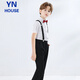 Yinuofang Kinder am 1. Juni Performance Kleidung Jungen School Uniform Klasse Kleider Overalls Kurzarmhosen Größe 150