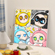 Cute Cartoon Eggman Party Digital Oil Painting DIY Hand Painting Painting Color Filling Acrylic Hand Filling Children's Oil Painting SJ13701 20*20cm Stretched and Thickened Solid Wood Inner Frame Highlight Paint+Canvas+