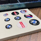 Tatchi adapté à la clé BMW Remote commande véhicule en papier warm trotte logo Metal Car Logo Personnalité décorative de trou de serrure SN3899 11 mm anniversaire version 2 pièces