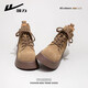 Huili Martin Boots for Women 2025 Осень Осень Новая толстая подошва, повышенные короткие ботинки, ботинки, все матч, ретро, повседневные путешествия, женские туфли, кофе 37