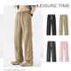 2025 men and women couples spring and summer American trendy brand drooping ice silk paratrooper quick-drying work pants 15249 Black XL 130-150Jin [Jin equals 0.5 kg]