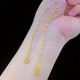 KZD Old Phoenix 999 Gold Pure Gold Bracelet Women's Style Niche Simple Design Fine Hand Jewelry Star Bracelet Adjustable Length