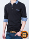 
Tuqian pure cotton long-sleeved T-shirt for men middle-aged lapel base shirt spring and summer men wear pure cotton loose autumn tops 1506 blue [summer short-sleeved style] M (115Jin [Jin equals about 0.5 kg]) equal size