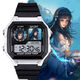 Честь Kings Xishi Small Square Waterpronation Watch Watch Electronic Watch Mute с будильницей ночной свет.