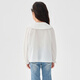 Balabala shopping mall same style children's clothing girls long-sleeved shirt pure cotton white shirt 2025 spring new top original white 10101 100