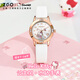 Zhenggang Zhenggang Zgox Sanrio Hellokitty Children's Watch Girls und Studenten Elektronisch wasserdicht nur Blick auf die Zeit 3271 Katie Cat-Rose Gold Shell Pink Belt