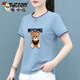 Spechts Sommer kurzärmeliges T-Shirt für Frauen 2025 Neues Doppelschichtkragen halbärmelig modischem Mutteranzug kurzer Top T-Shirt Orange (Feste Farbe) l (geeignet 95-110jin [Jin entspricht 0,5 kg]))