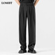 Lombt Anzughose Herbst Herbst vielseitig loses farbige High-End-einfache lässige langen Hosen LF02 Schwarz XL