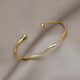Twist pattern simple fashion bracelet high-end new style bracelet for girlfriend gifts and gifts fashionable versatile hand accessories wholesale bracelet - rose gold