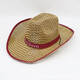 Sommersonne Hut Outdoor Fischer westlich Grasland Sonnenschutz Sonnenschild Fischertourismus Männer und Frauen Cowboy Strohhut Flat Edge Wein rot
