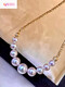 OIDSG Jewelry Goddess 5-8mm Crescent Pearl Necklace Pearl Pendant White Translucent Pink 38+5cm cm Adjustable