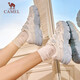 骆驼（CAMEL）星云2代老爹女鞋复古增高耐磨运动鞋子 K25B09L7027 象牙白/蓝 37