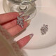 Exquisite imitation zircon flower earrings 2025 new high-end light luxury temperament earrings earrings women's niche design flower earrings 925 silver needle pair jewelry box