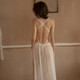 Sexy lace deep V temptation suspender cross-release tight jumpsuit mesh lace skirt pajamas suit white (length suit + skirt) one size 80-130