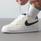 Nike baskets chaussures pour hommes 2025 automne nouvelle version simple Air Force One Court baskets couleur blé chaussures décontractées HQ4867-101 Sail White/Ordnance Deep Sea Blue 39