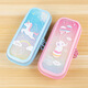 Little Pin Case mit Öl Quicksand Pen Cart Cartoon TPU Student Bleistift Gehäuse Kinderstifte Hülle One Stück 3899-3 Pink Space Rabbit