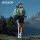 斯凯奇（Skechers）梭织连帽防晒服2025新款夏男女款柔软舒适轻薄时尚运动外套 淡蓝青色_05KG S