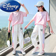 迪士尼（Disney）女童运动服套装新款短袖儿童休闲童装夏季大童夏装女孩衣服 5671撞色9731紫色(不含鞋子) 150 cm(150cm)