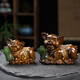 Yunhua Color Changing Tea Pet Lucky Pig Pig Arch Cabbage Tea Table Tea Table Play Golden Pig Fortune Creative Boutique Cute Pig Lucky Pig (Red Turns Gold) Small