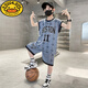 G.DUCKKIDS children's clothing boys basketball uniform quick-drying suit children's sleeveless vest summer boys summer mid-large children's sports jersey white 120 recommended for 6-7 years old