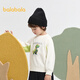 Balabala children's clothing boys' sweatshirts plus velvet autumn and winter clothing with trendy printing inside 201424121106