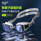 WATERTIME swimming goggles myopia high definition racing waterproof anti-fog coating swimming goggles men's and women's swimming cap set swimming equipment Green Shadow Walker myopia 400 degrees