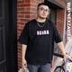 韦恩泽维尔 WAYNEXZAVIER250g韦恩泽维尔加肥加大宽松大码男夏圆领卡通休闲印花T恤9196 黑色 2XL(160斤-210斤) 均码