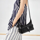 CHARLES&KEITH25夏季新品复古油蜡皮单肩斜挎腋下包CK2-20782621 Noir黑色 S