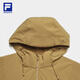 Fila Offizielle Frauenwebende Jacke für Frauen 2025 Herbst Neue Outdoor-Sportarten Einfacher loser Kapuze-Top Urdu Khaki-DK M 165/84a/m
