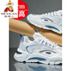 Vogelscheuche (mexikanische) High-End-Herrenschuhe Frühling und Herbst 2025 Neue Sommer- und Herbst Atmungsfreies Mesh Casual Sports Running Wavy Schuhe für Männer reine weiße alte CF9925 Beige flacher Boden 38