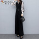 Tucano; Specht Frühlings- und Sommer-Jumpsuit Frauen 2025 Frühling neuer koreanischer Mode-Fashion Casual Black Jumpsuit High Taille Wide Legs Set Black Stripe 345 Dünn S 80-95Jin [Jin gleich 0,5 kg]